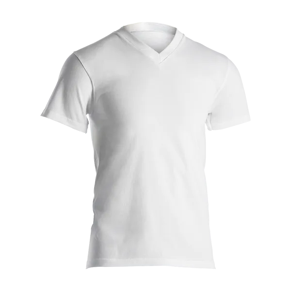 Hovedbilde Dovre hvit t-shirt, m/V hals