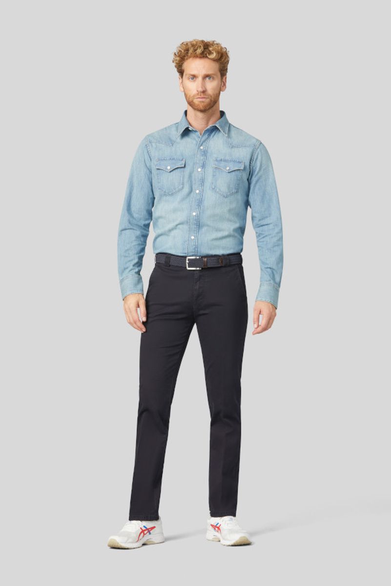 Meyer Roma marineblå bomullsbukse